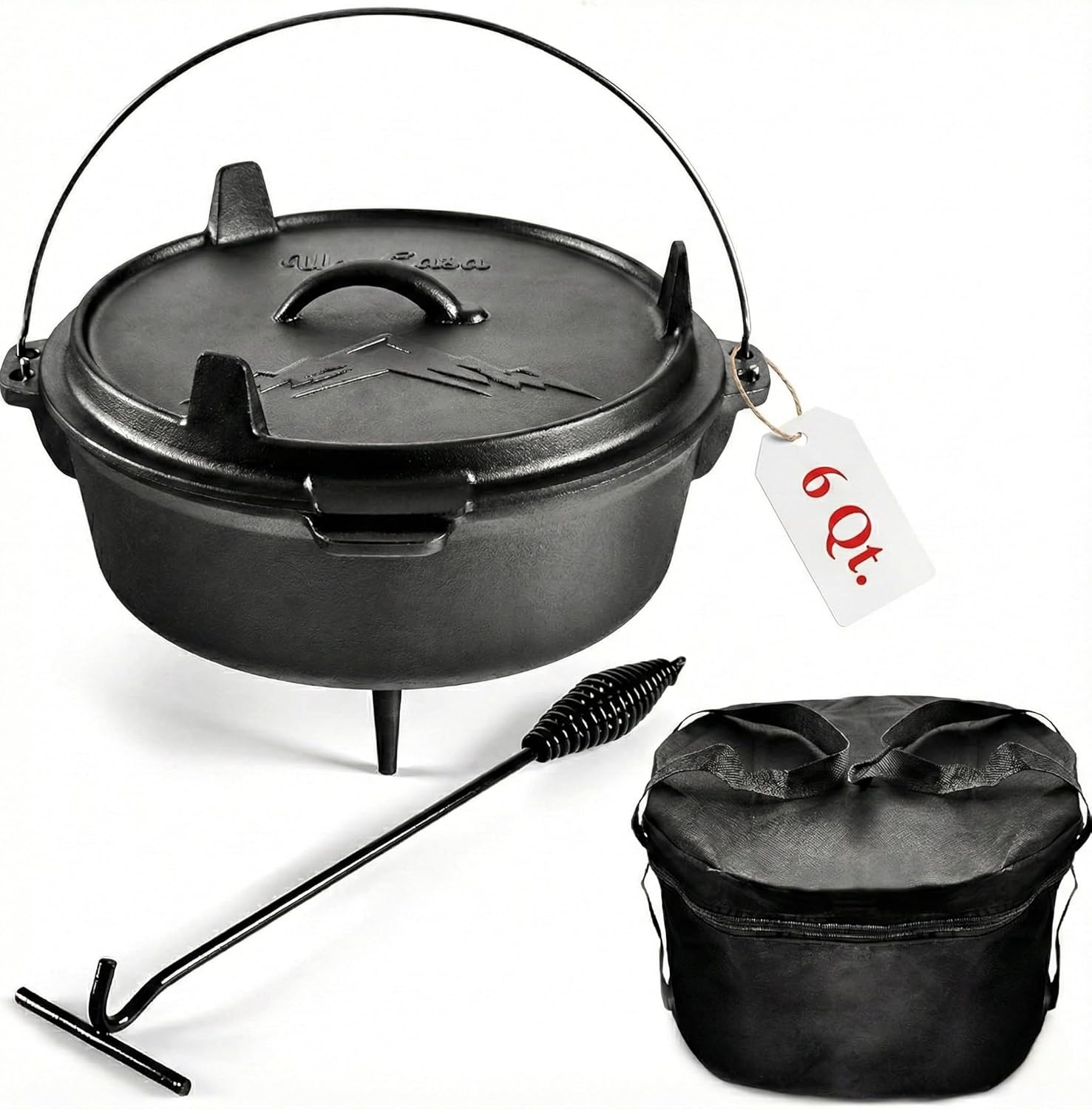 Camp Dutch Oven Cast - Pentola Olandese in Ghisa Pretrattata (6