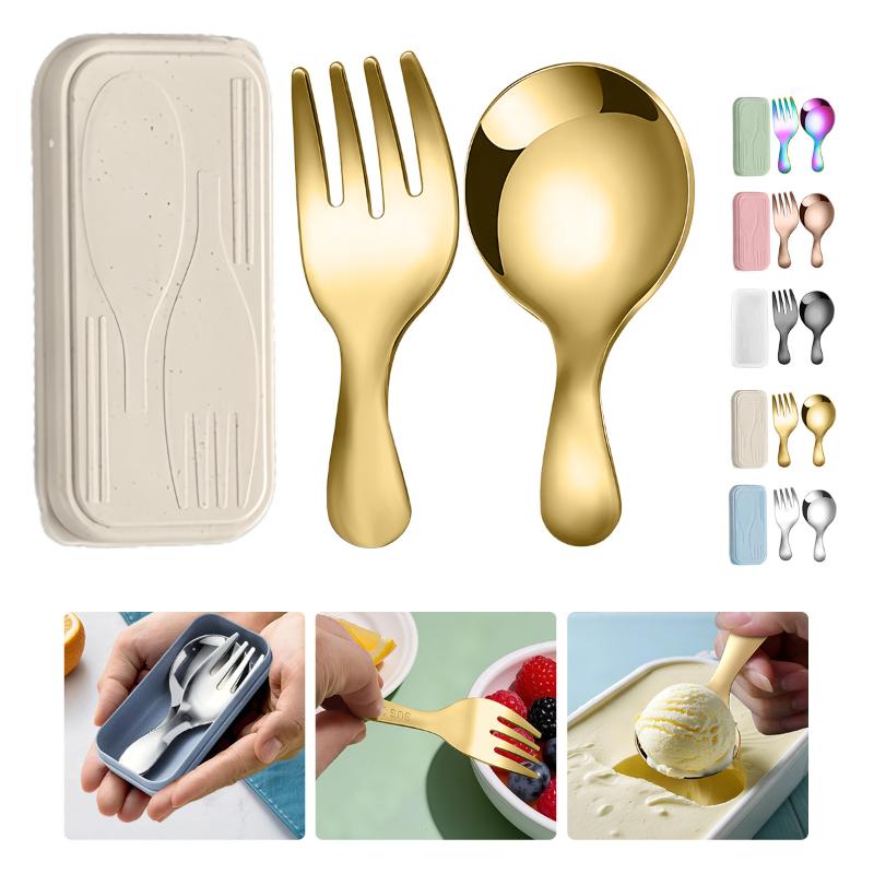 Cooking Outdoor Camping - Set di stoviglie in acciaio inossidabile