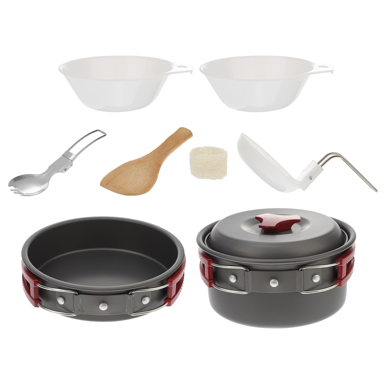 Camping Cooking Essentials Kit - Set di Pentole da Campeggio in