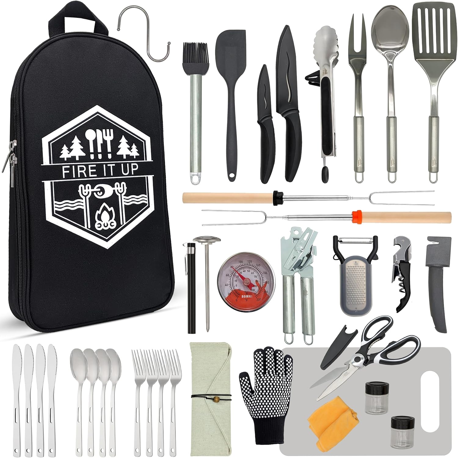 Set di Utensili da Cucina per  - Camping Cooking Essentials Kit recensione e prezzo