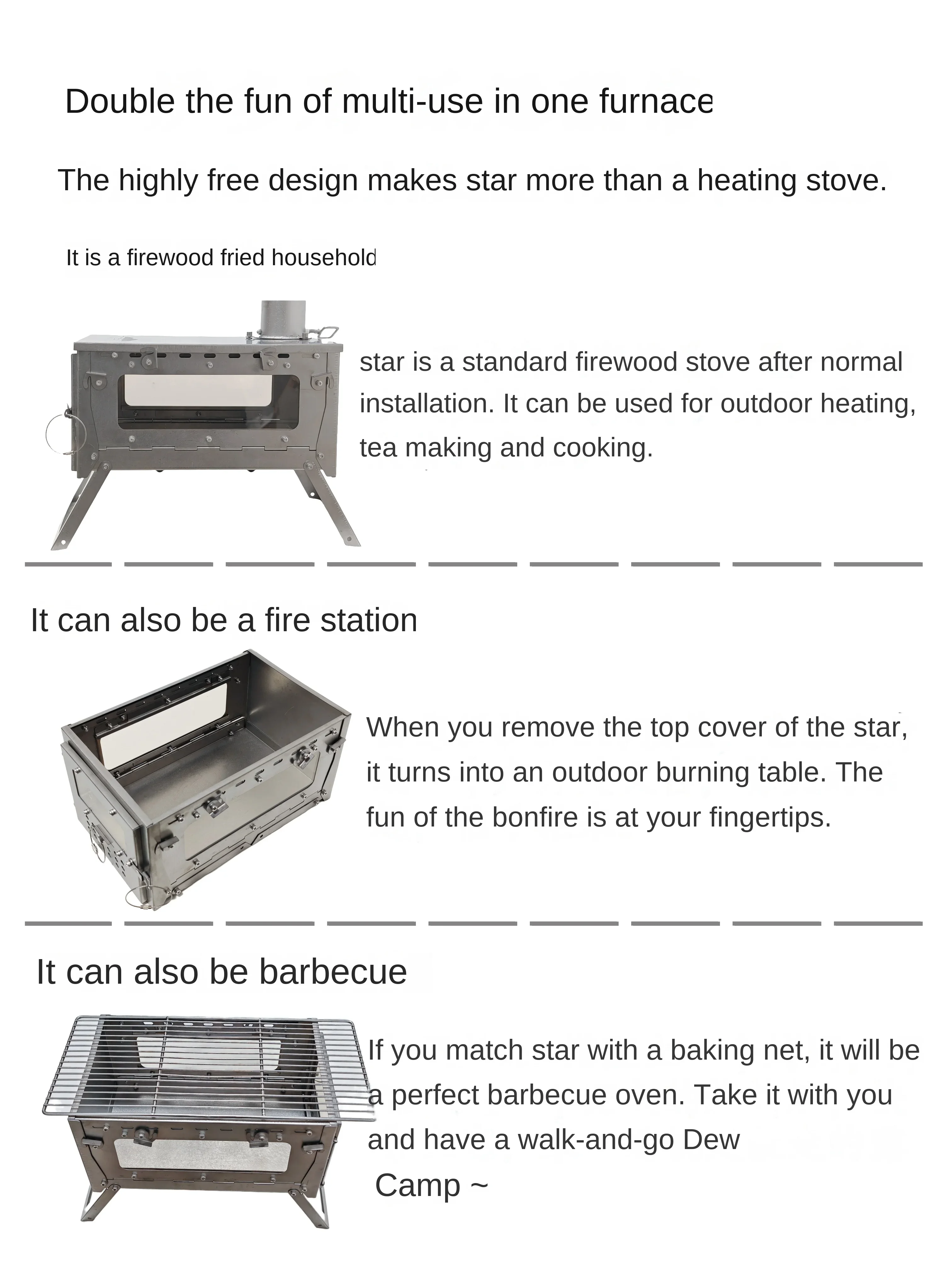 Stufa da ardere pieghevole in  - Camping Cooking Equipment Gas recensione e prezzo