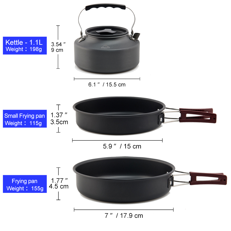 Widesea Set di pentole da camp - Camping Cooking Set Large recensione e prezzo