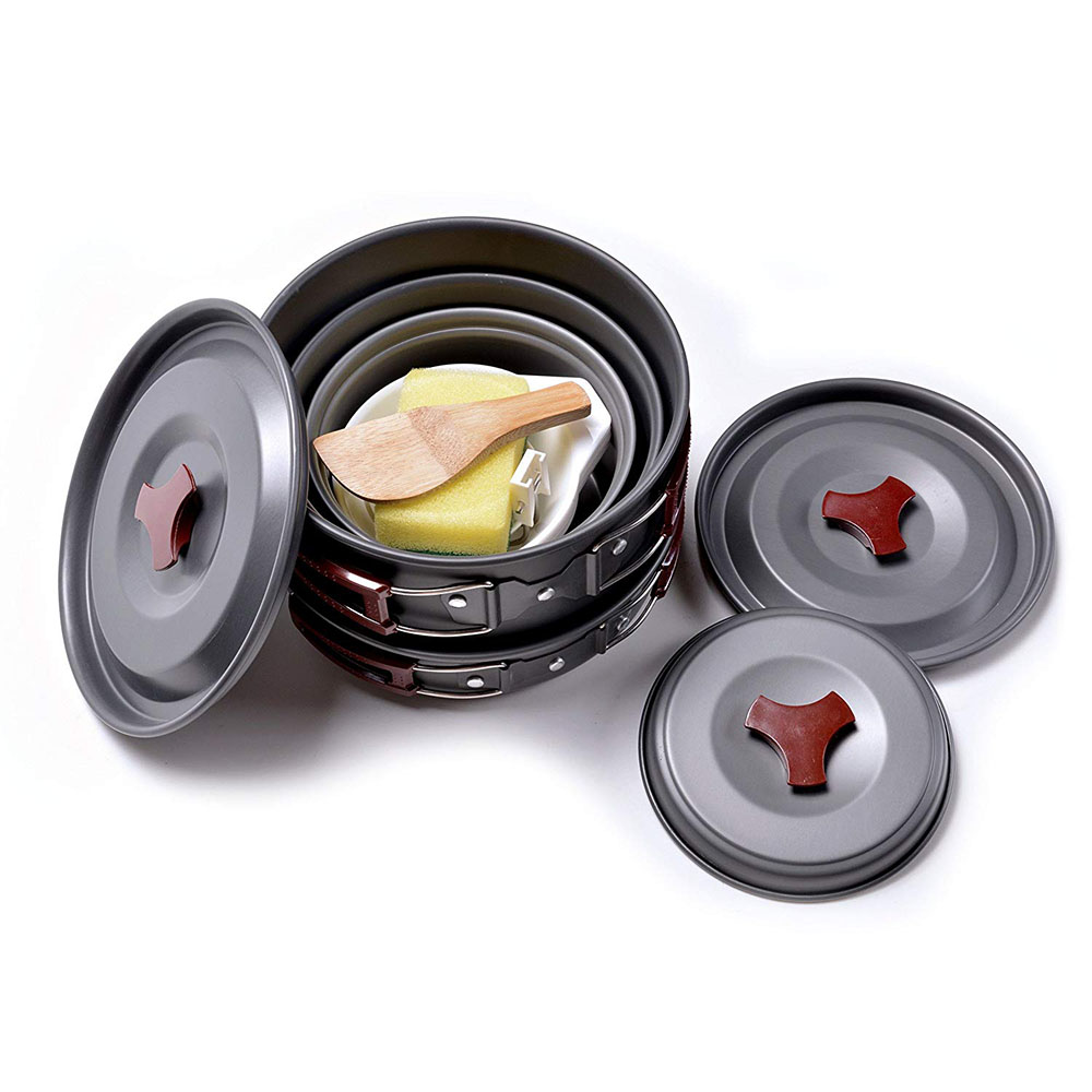 Kit di pentole da campeggio al - Camping Cooking Set Large recensione e prezzo