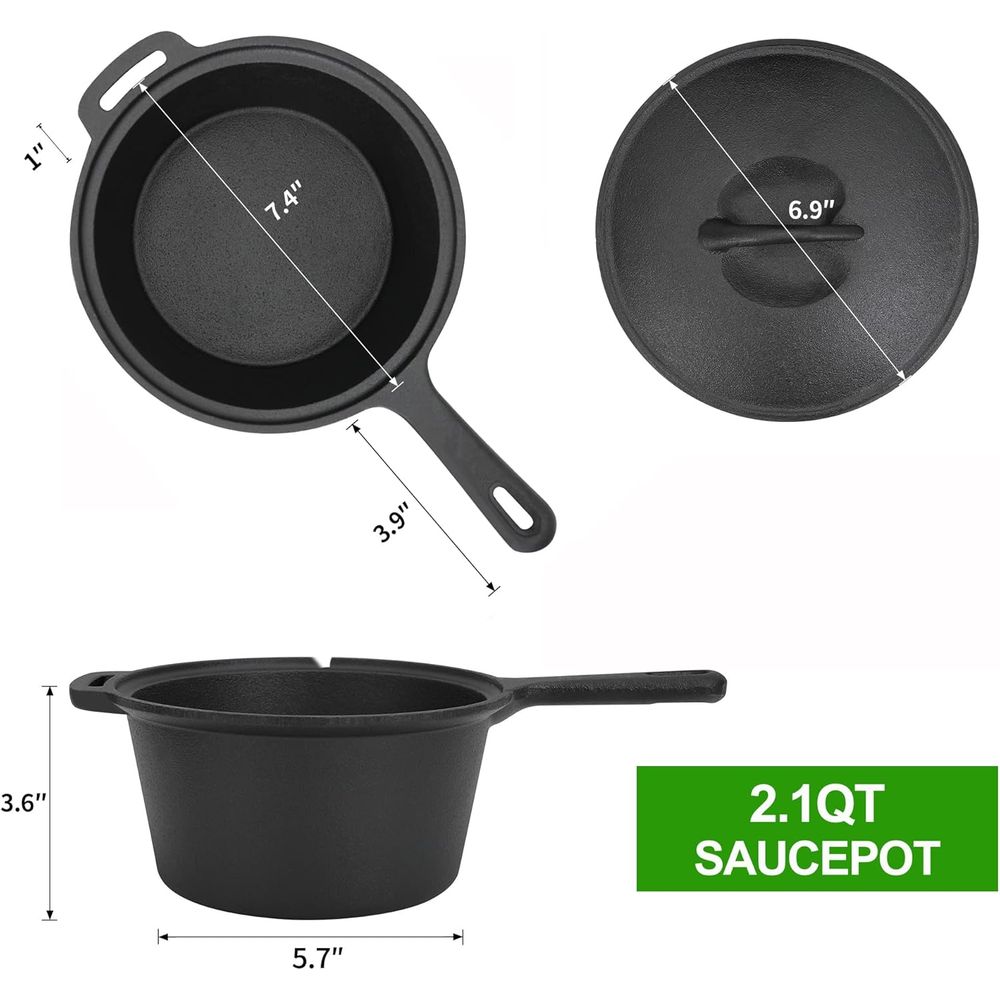 Set da Cucina 8 Pezzi in Ghisa - Camp Dutch Oven Cast recensione e prezzo