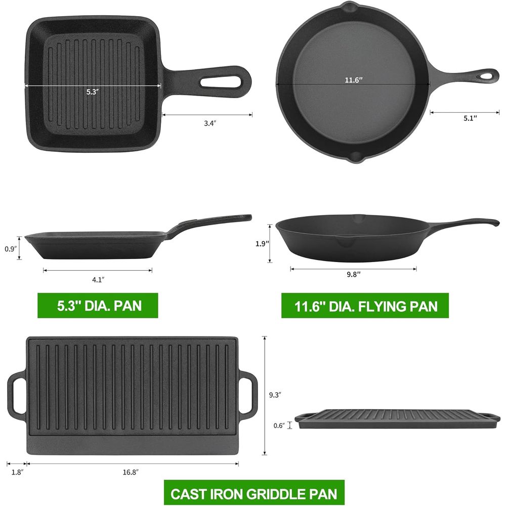 Set da Cucina 8 Pezzi in Ghisa - Camp Dutch Oven Cast recensione e prezzo